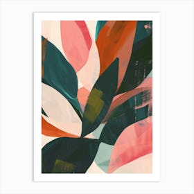 Abstract Leaf Painting 2 Art Print