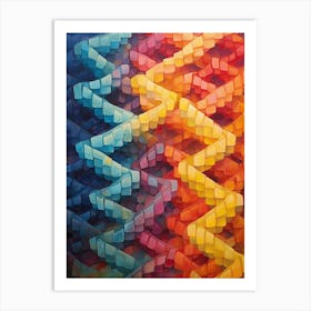 Dna Art Abstract Painting 12 Art Print