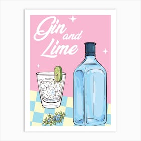 Gin & Lime Art Print