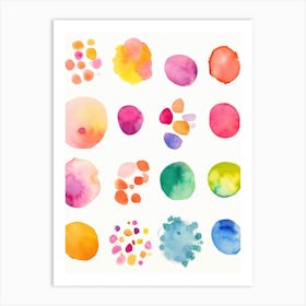 Watercolor Splatters 5 Art Print