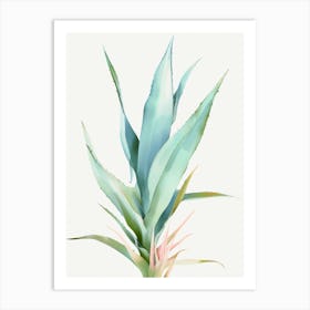 watercolor aloe vera Art Print