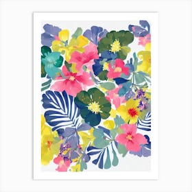 Cypress Modern Colourful Flower Art Print
