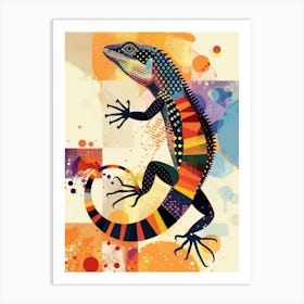 Gamas Tegus Uromastyx Abstract Modern Illustration 1 Art Print