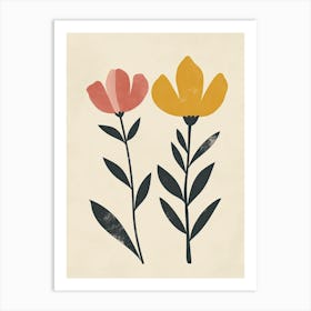 Santa Monica Flower Market Boho Minimalist Style Art Print