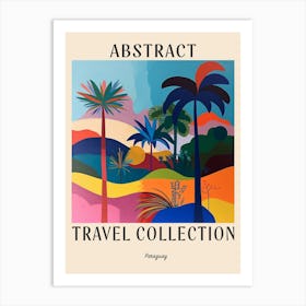 Abstract Travel Collection Poster Paraguay 2 Art Print