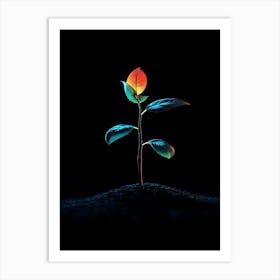 Neon Plant 1 Art Print