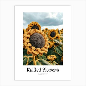 Knitted Flowers Sunflower 3 Art Print