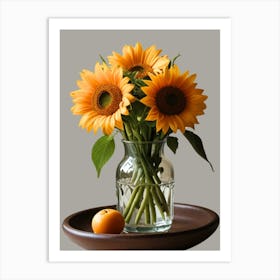 Sunflowers In A Vase 2 Art Print