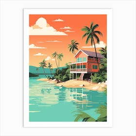 Belize 1 Travel Illustration Art Print