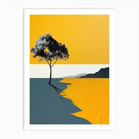 Lone Tree, Minimalism Style Art Print