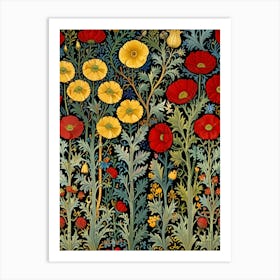 William Morris Poppies By William Morris Art Print