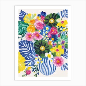Queen Anne’S Lace 2 Modern Colourful Flower Art Print