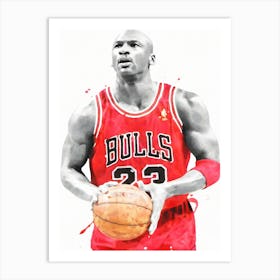 Michael Jordan Chicago Bulls Basketball Art Print
