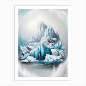 Icebergs 1 Art Print