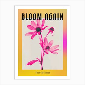 Hot Pink Black Eyed Susan Poster Art Print