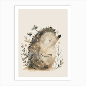 Charming Nursery Kids Animals Hedgehog 4 Art Print