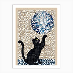 Disco Cat 4 Art Print