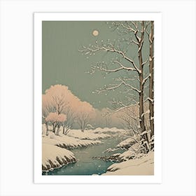 Snowy River Scene Art Print