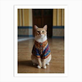 Cat In A Dress 8 Art Print