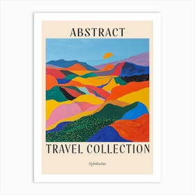 Abstract Travel Collection Poster Uzbekistan 1 Art Print