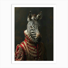 Zebra King Art Print