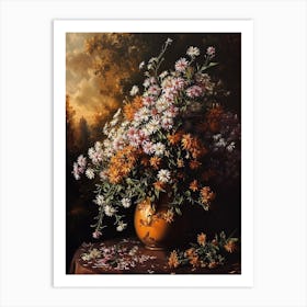 Baroque Floral Still Life Asters 4 Art Print