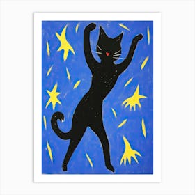 Matisse Cat Blue Dancer Catisse Icarus Art Print