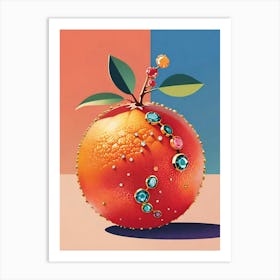 Grapefruit With Jewels Art Print