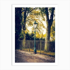 Vintage Street Lamp Art Print