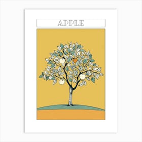 Apple Tree Minimalistic Drawing 2 Poster Art Print