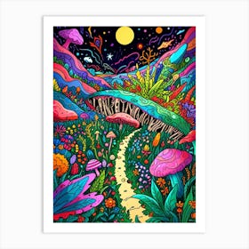 Psychedelic Garden Art Print