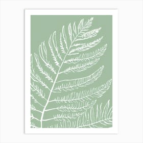 Fern Leaf Line Art Print