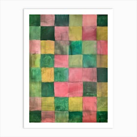 Checkered Squares Art Print