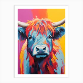 Highland Cow Pop Art 4 Art Print