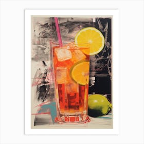 Cocktail Collage Inspired 2 Art Print