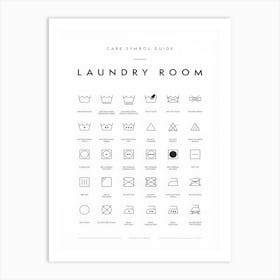 Laundry Room Symbols Art Print