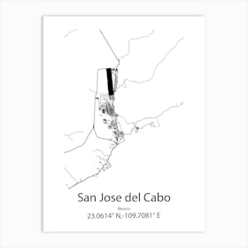 San Jose De Las Lajas,Cuba Minimalist Map Art Print