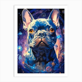 French Bulldog In Space 1 Art Print