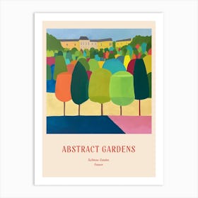 Colourful Gardens Tuileries Garden France 2 Red Poster Art Print
