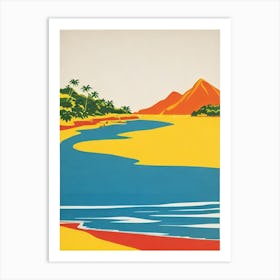 Anse Chastanet Beach St Lucia Midcentury Art Print