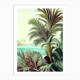 Coral Reef Waterscape Vintage Illustration 2 Art Print