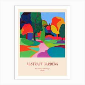 Colourful Gardens Kew Gardens Hillsborough Canada 2 Red Poster Art Print