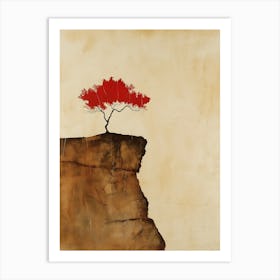 Tree On The Cliff 2 Art Print