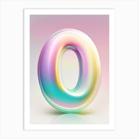 O, Alphabet Bubble Rainbow 4 Art Print