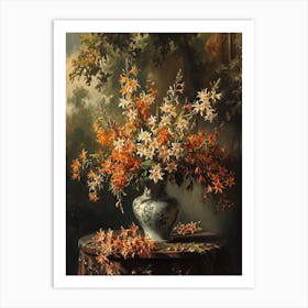 Baroque Floral Still Life Cineraria 2 Art Print