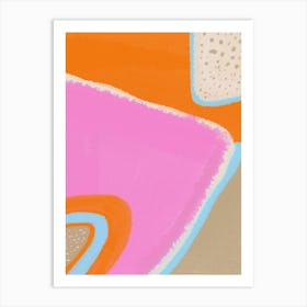 Farbenfrohe Abstrakte Sommer Chic Malerei Art Print