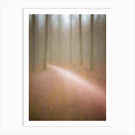 Blurred Path In The Woods Art Print