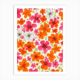 Petunia Floral Print Warm Tones 2 Flower Art Print