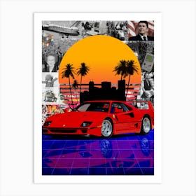 Eighties Ferrari Art Print