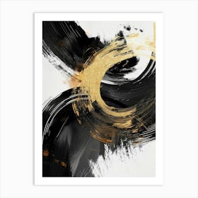 Abstract Black And Gold Canvas Print 11 Art Print